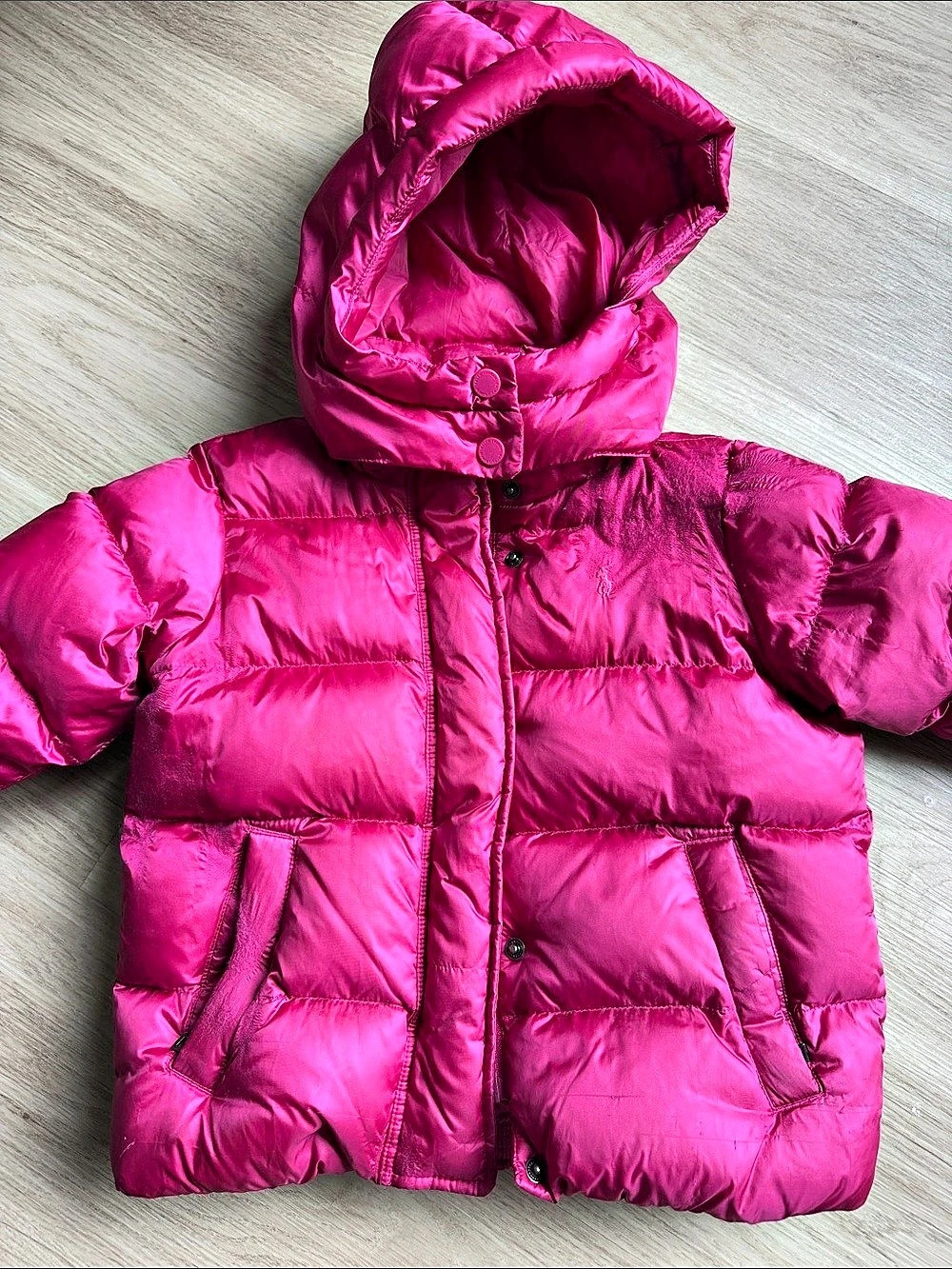 Polo Ralph Lauren Girls Pink Puffer Jacket Size 4
